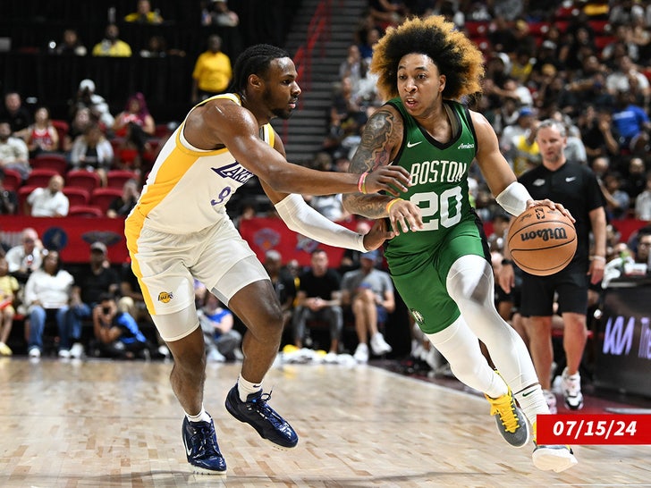 071624 Bronny James Celtics Sub Getty