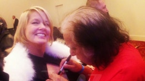 Ron Jeremy Signs Boobs & Gives Eulogy at Dennis Hof's Memorial Service
