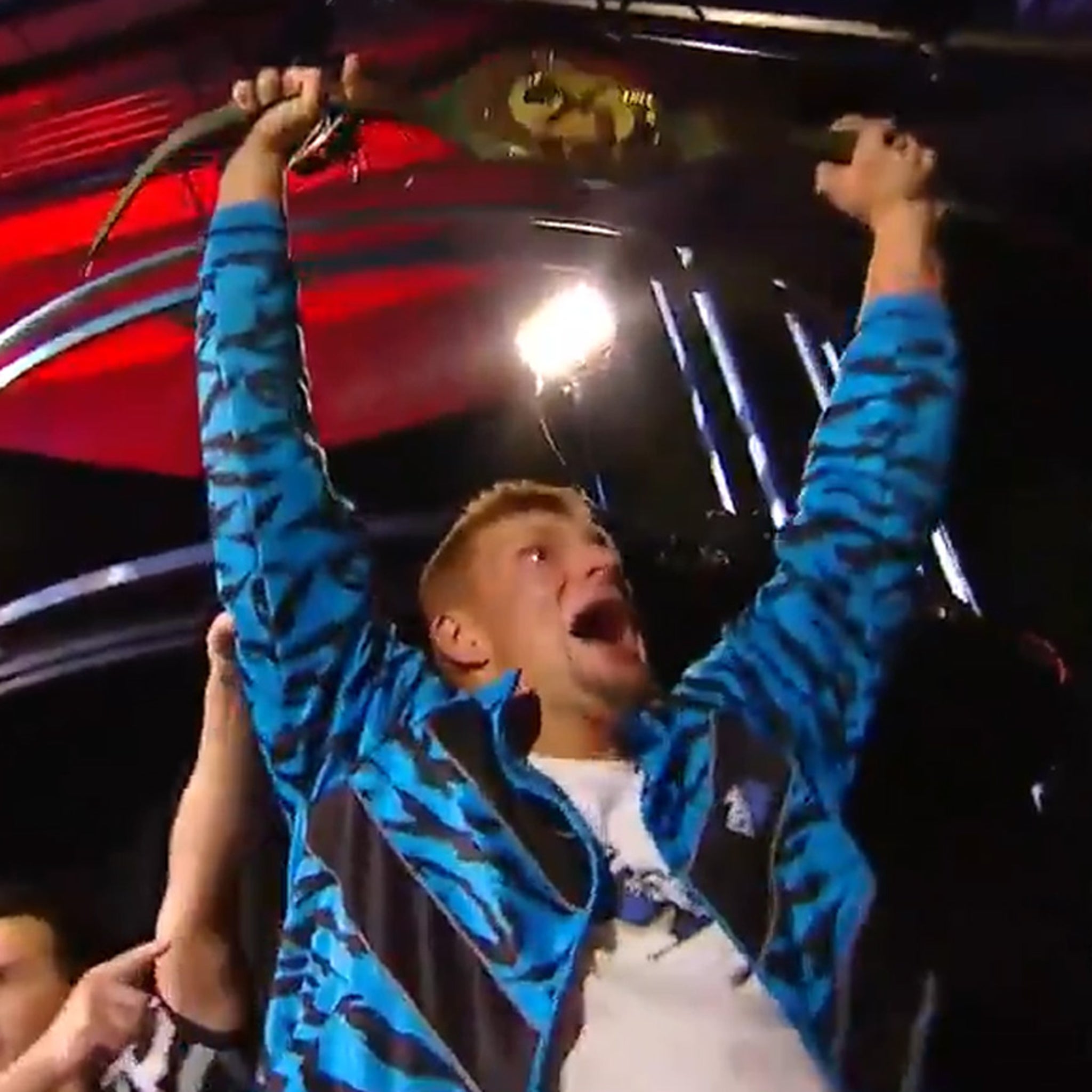 Rob Gronkowski Hosts, Wins WrestleMania 24/7 Championship