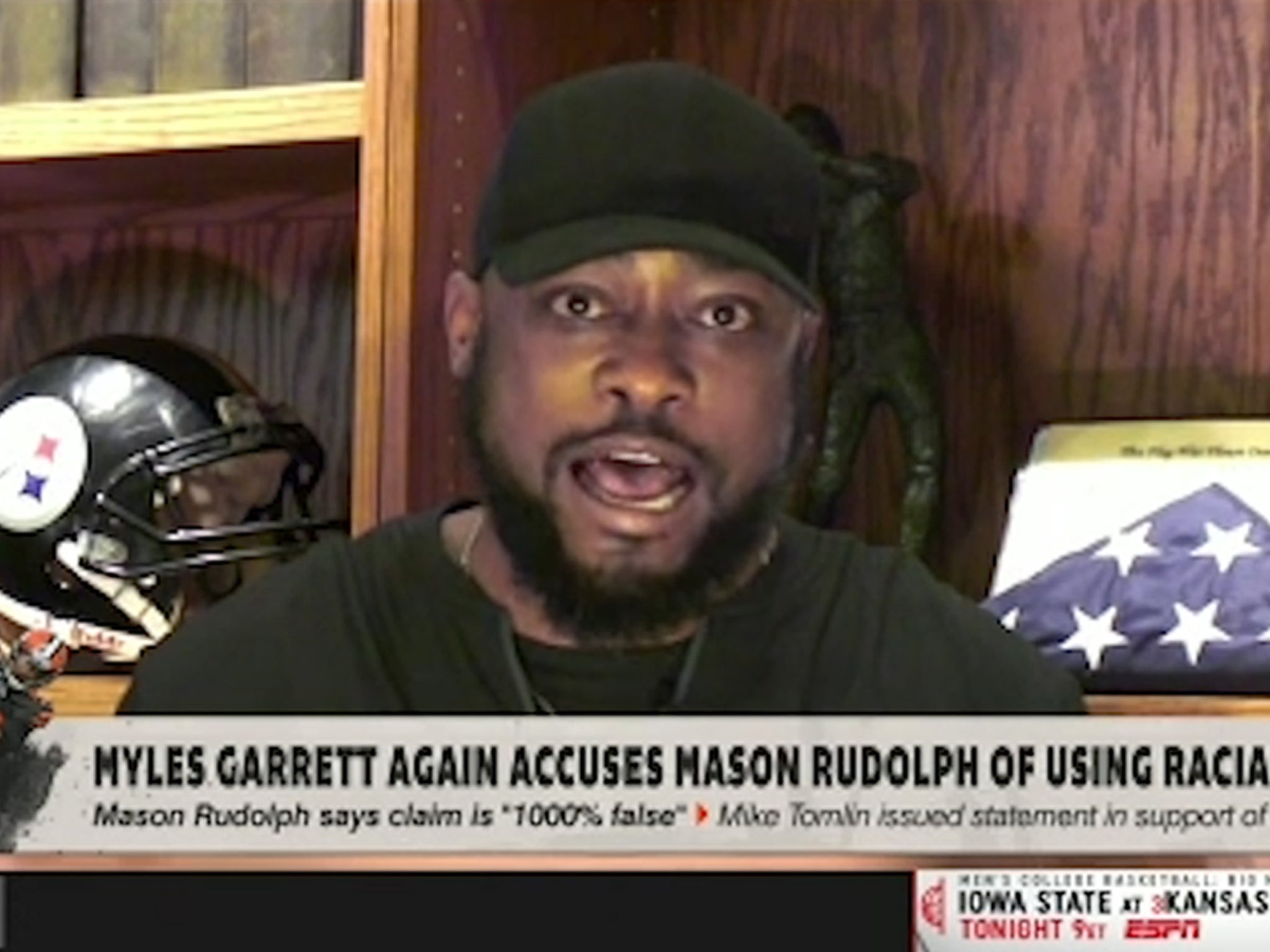 Myles Garrett accuses Mason Rudolph of calling him a racial slur