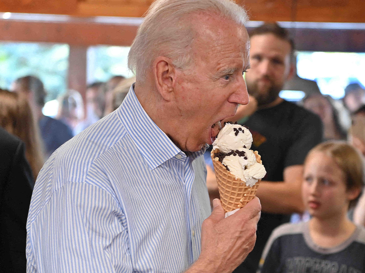 President Joe Biden Eating Ice Cream