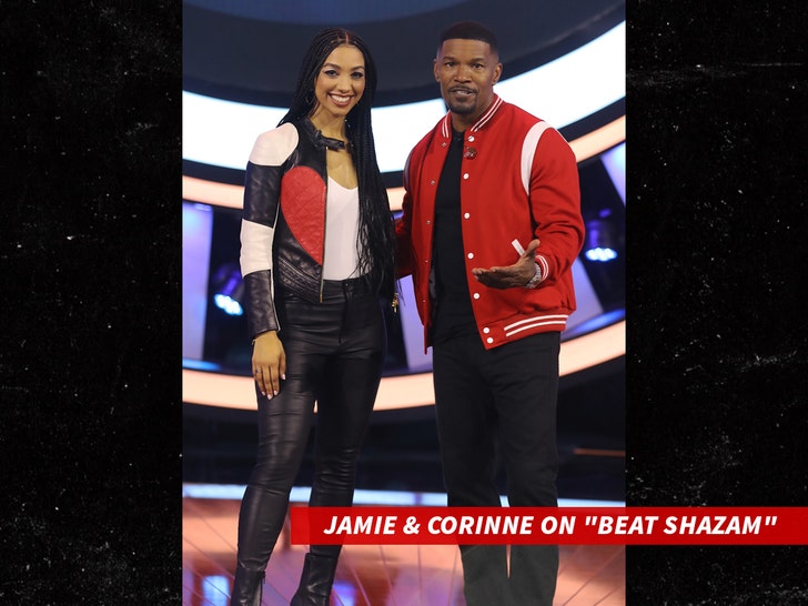 Jamie and Corinne on "Beat Shazam"