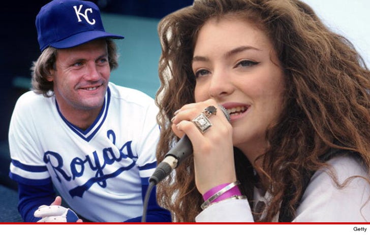 Lorde meets baseball legend George Brett, the inspiration behind