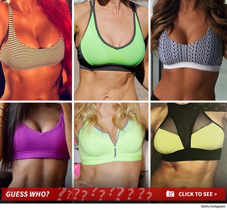 Stars Wearing Sexy Sports Bras -- Guess Who!
