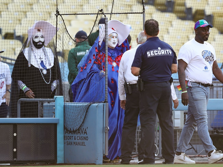 Thousands protest Sisters of Perpetual Indulgence outside Dodger Stadium  hours before start of Pride Night