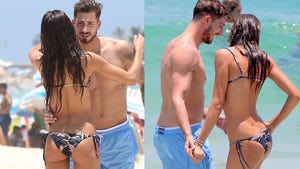 Victoria's Secret Model -- Butts Out ... With Soccer Stud BF