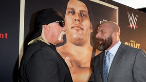 Hulk Hogan Face-To-Face w/ Triple H at Andre the Giant Premiere