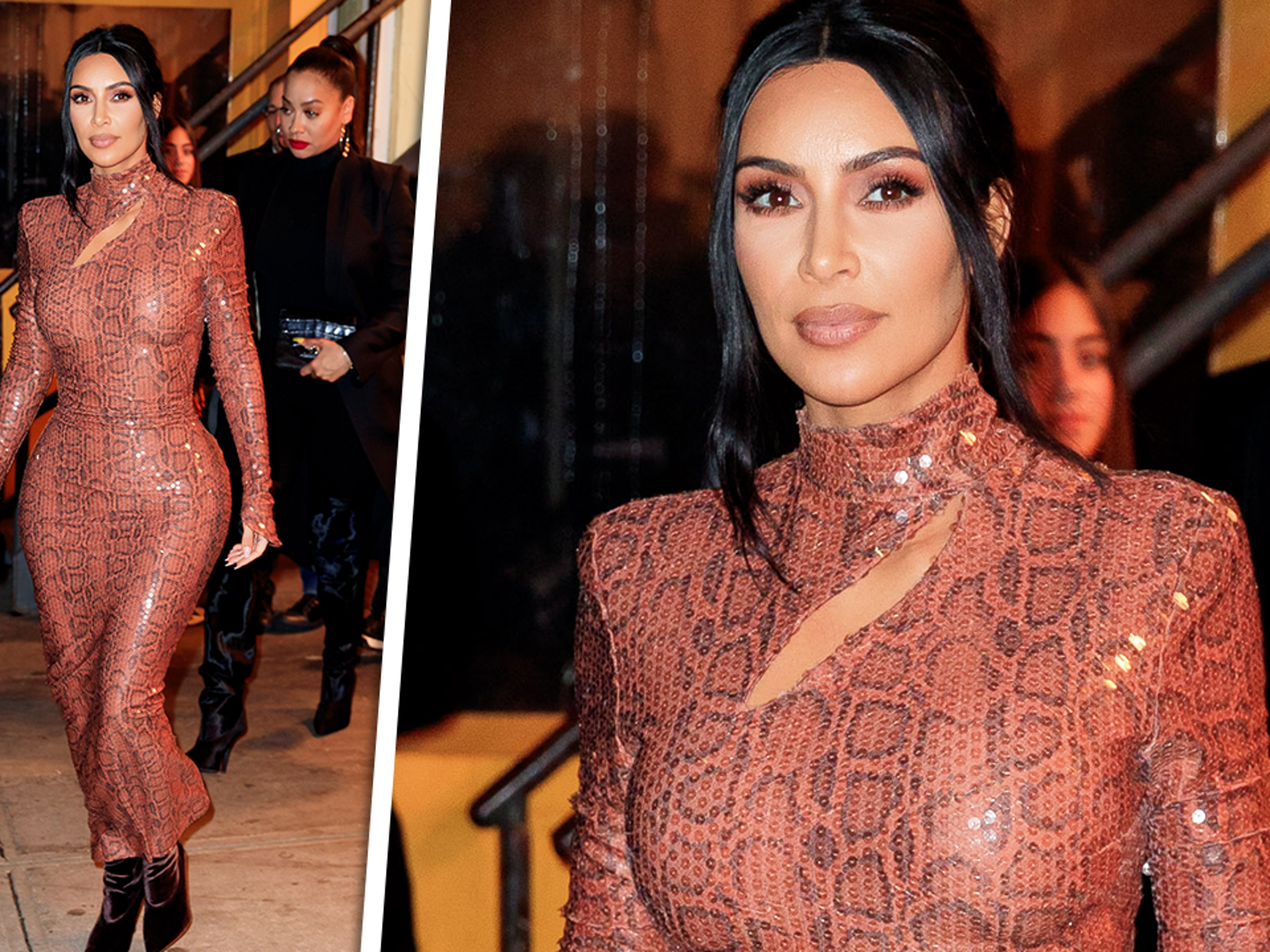 Kim kardashian snake on sale dress