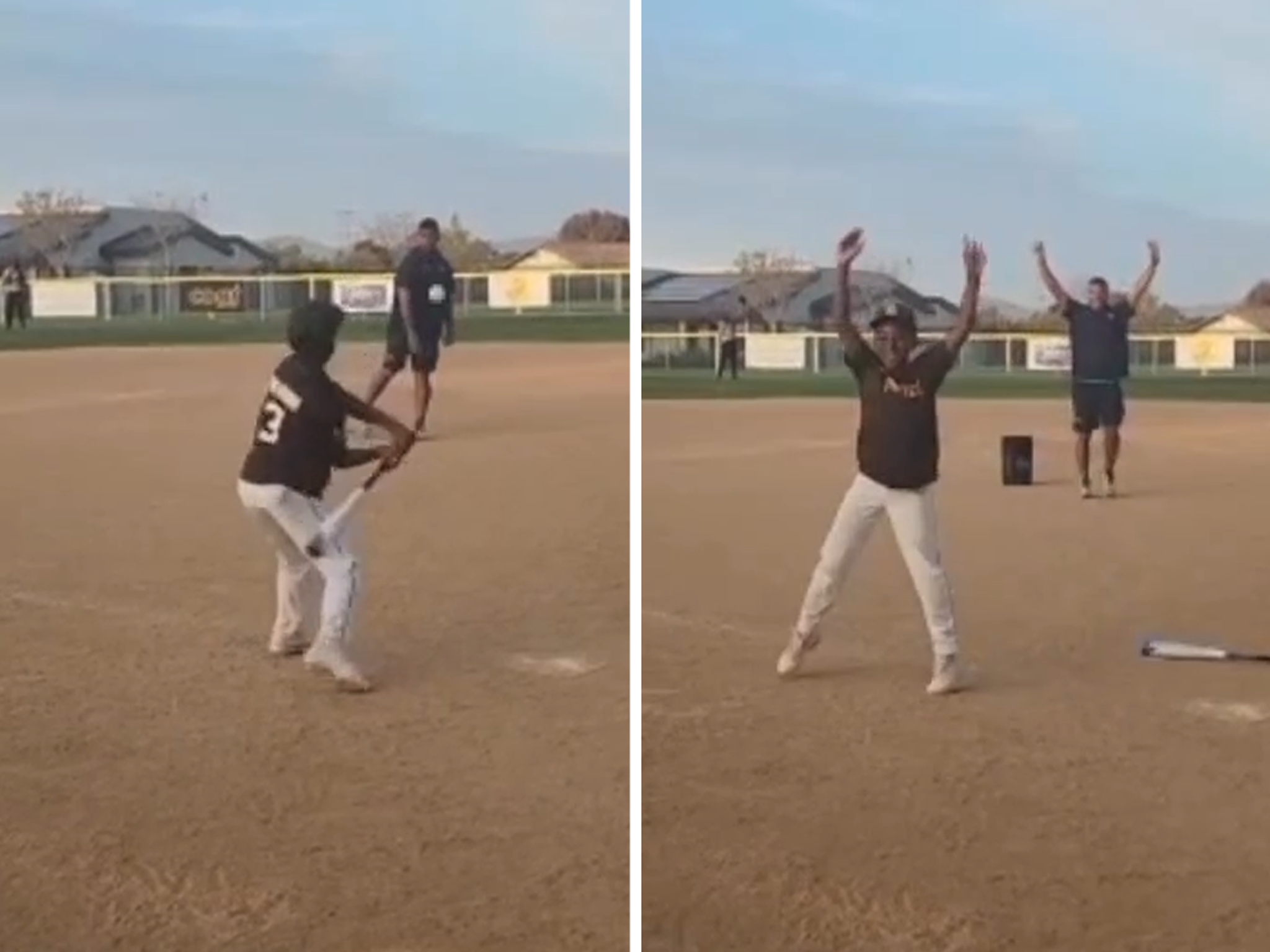 Russell Wilson Runs Football Drill with Son Future and Friend