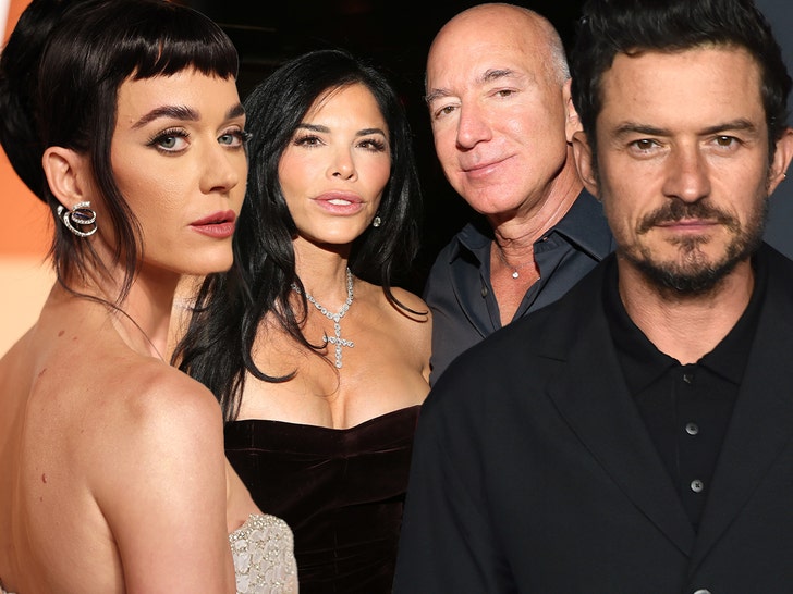 katy perry orlando bloom jeff bezos lauren sanchez getty comp