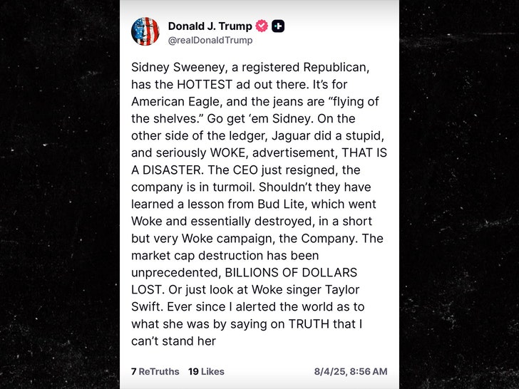 Donald Trump está apoyando a Sydney Swenny x 1