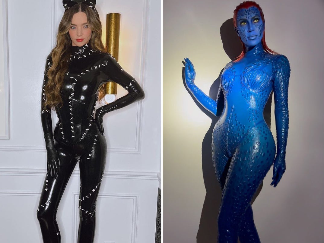 Miranda Kerr vs. Kim Kardashian -- Latex Edition