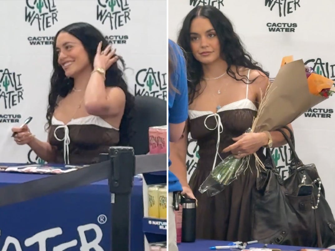 Vanessa Hudgens treated SoCal fans to a meet-and-greet, sprouting up at a local Sprouts to promote her cactus water brand, Caliwater.