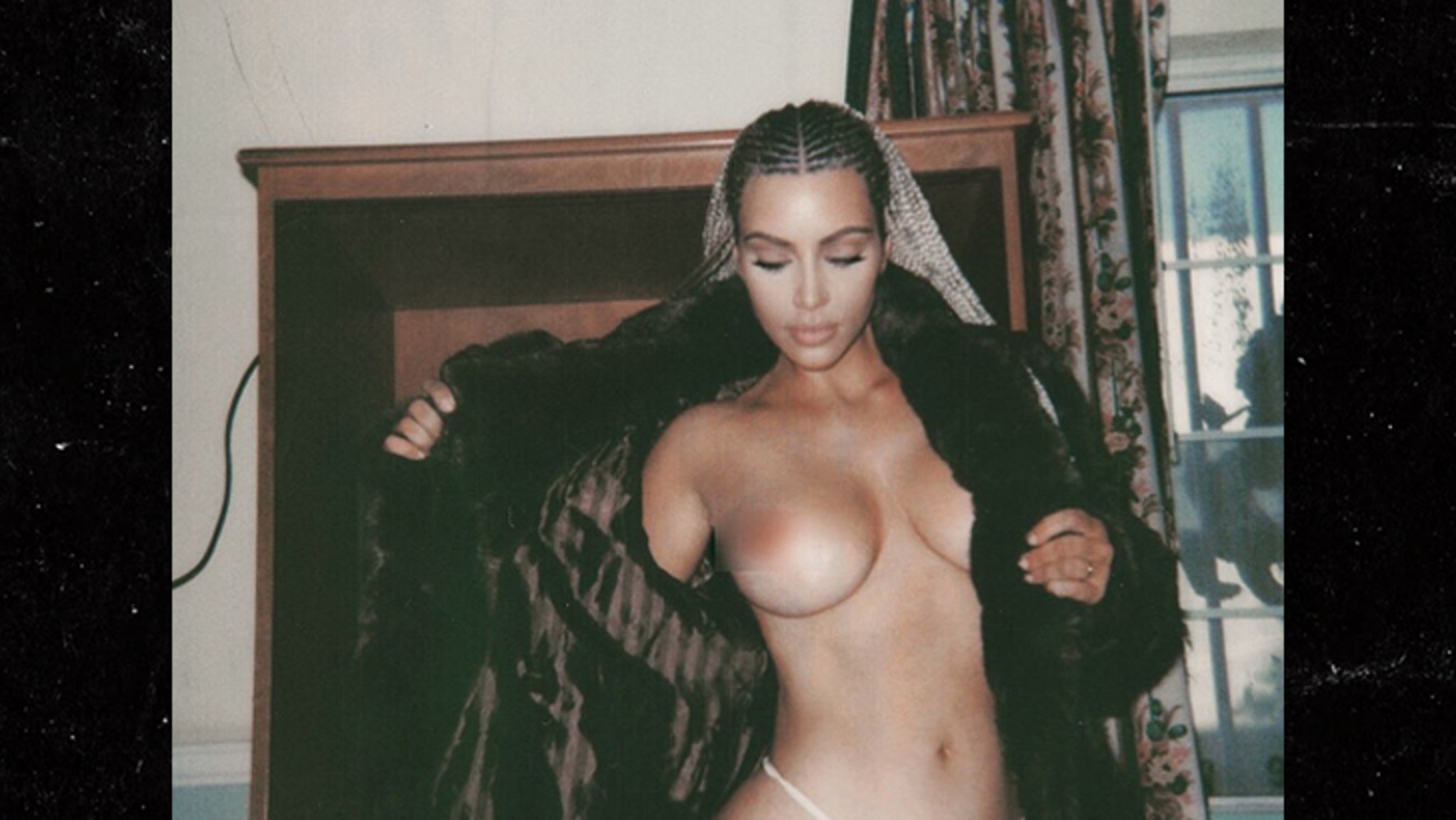 Kim Kardashian Goes Topless for Monday.