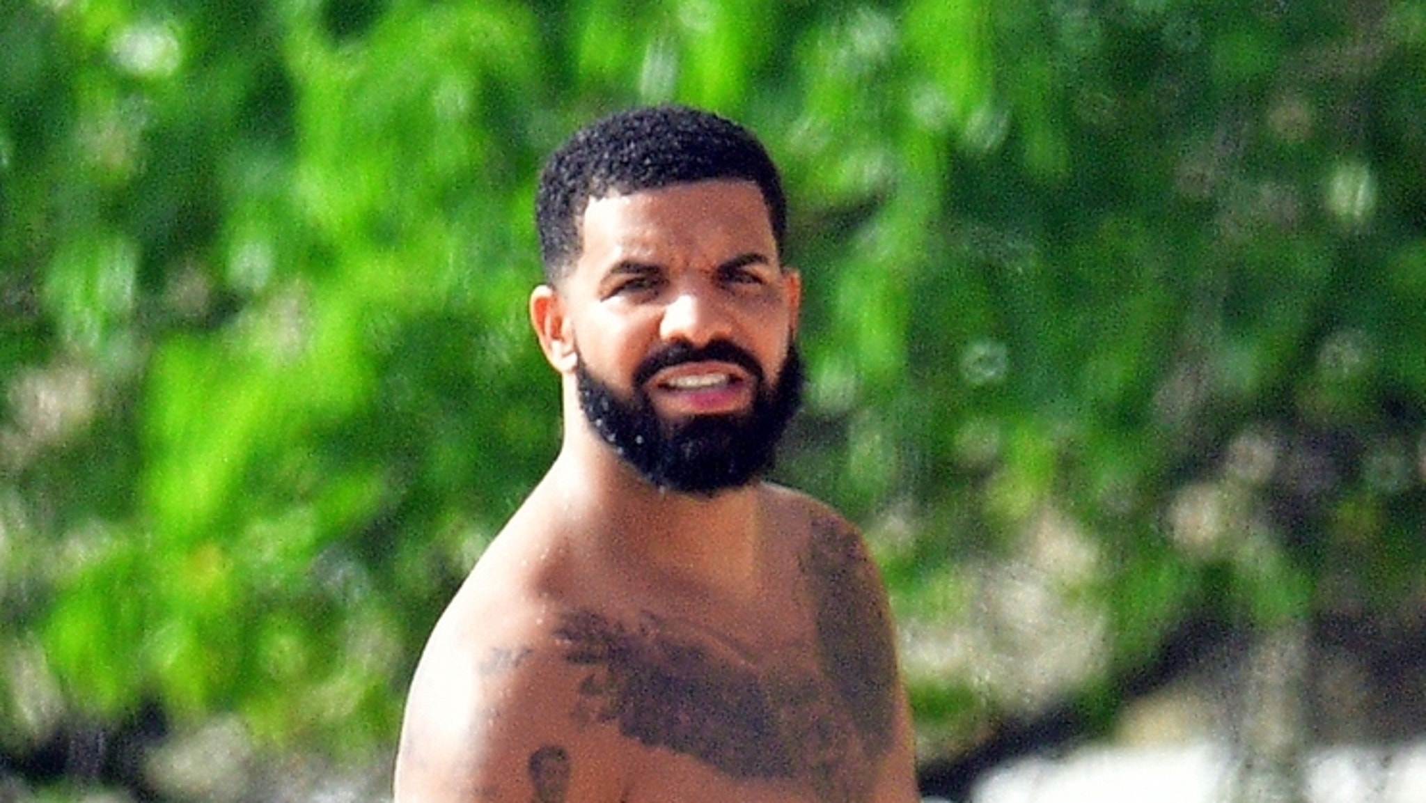 Drake Shirtless On Barbados Beach Call Me On My Shell Phone
