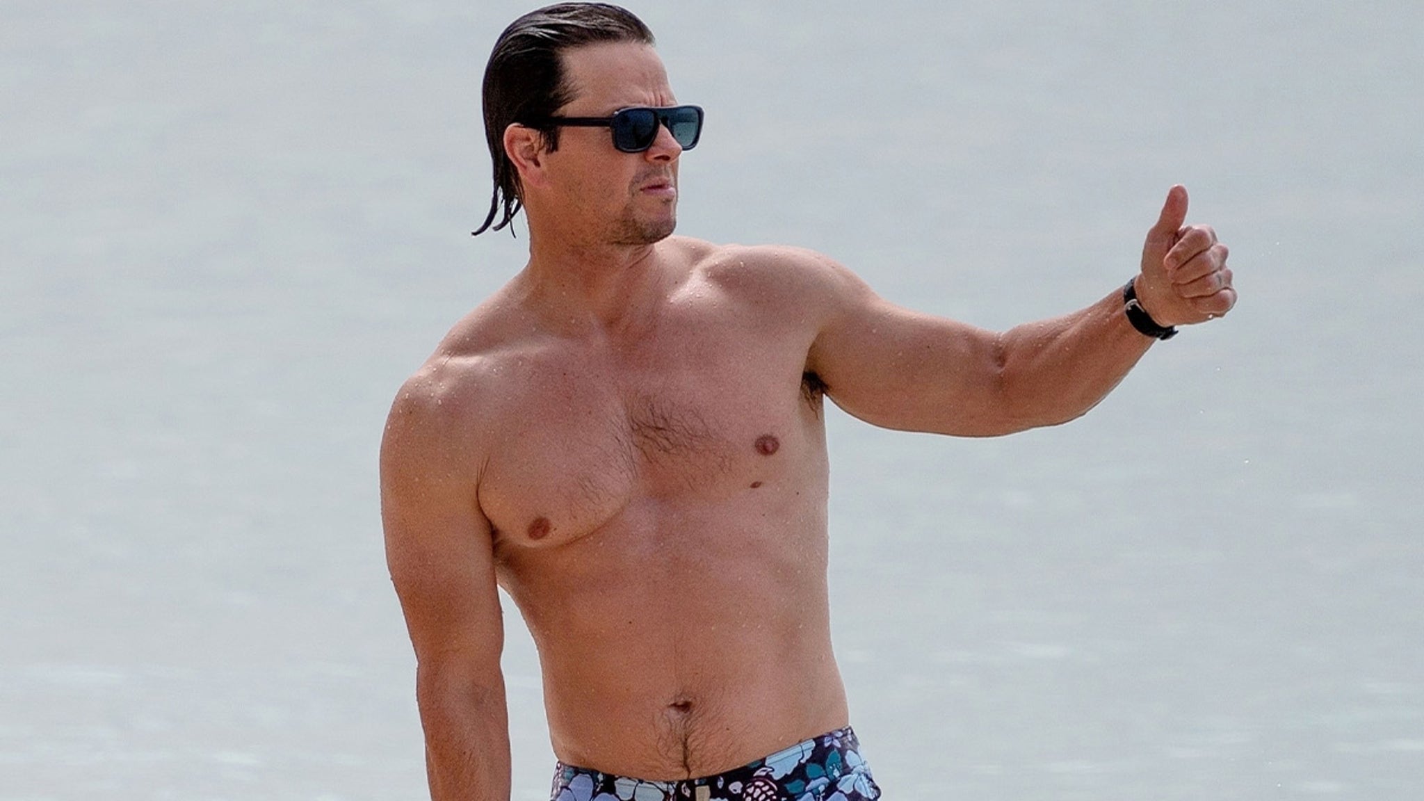 Mark Wahlberg Shows Off Ripped Body During Christmas Vacation in Barbados