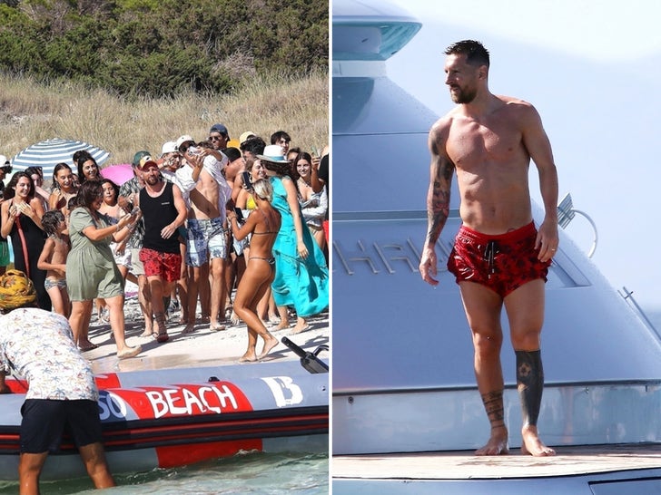 Lionel Messi On Island Vacation
