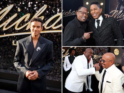 Jaafar Jackson, Martin Lawrence and Jermaine Jackson, Magic Johnson and Marlon Jackson