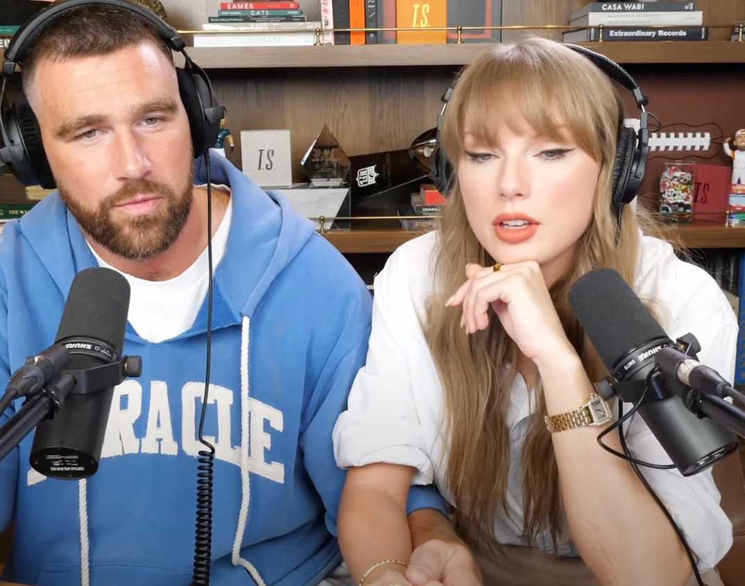 Taylor Swift Travis Kelce Handsy New Heights Podcast 16