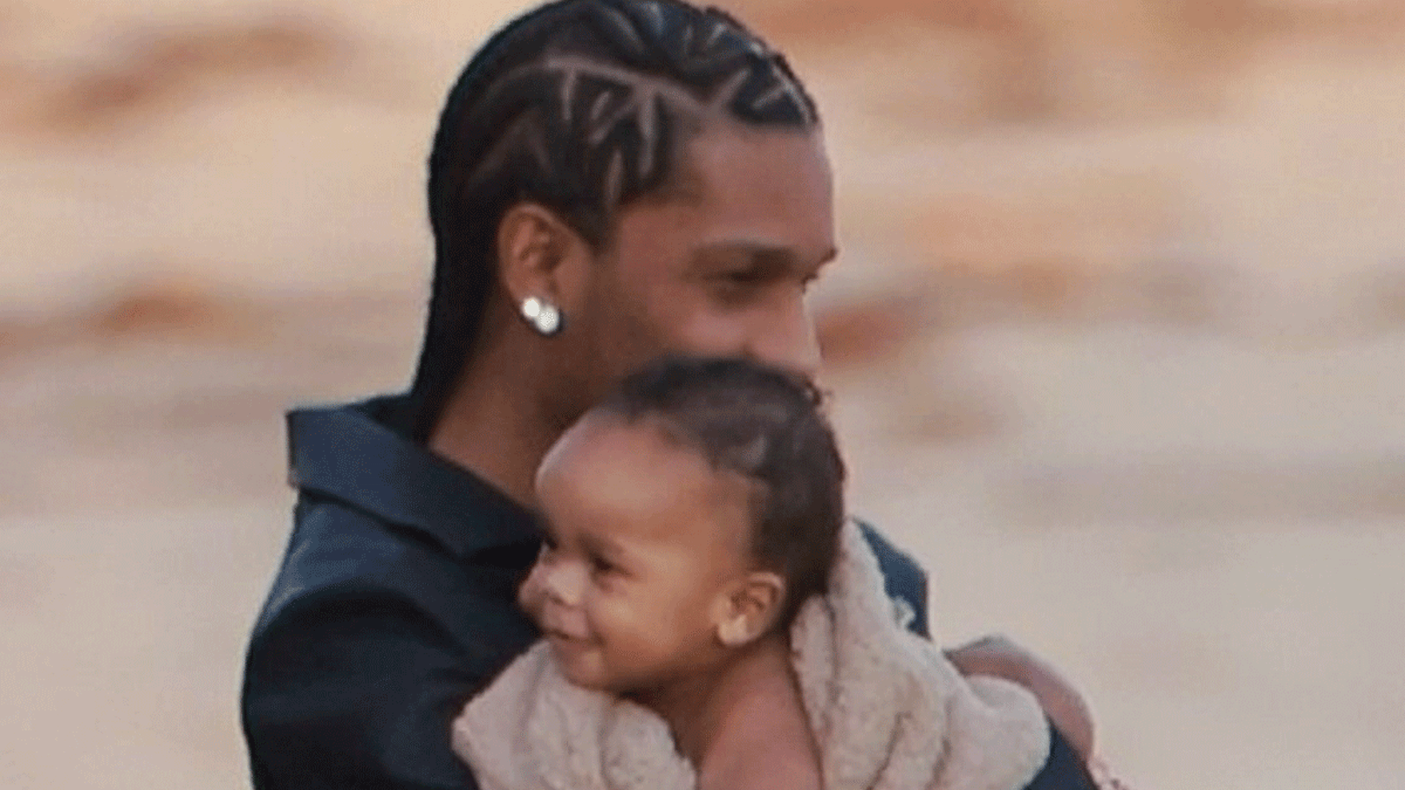 Rihanna and A$AP Rocky Bring Son to Malibu Beach Photo Shoot