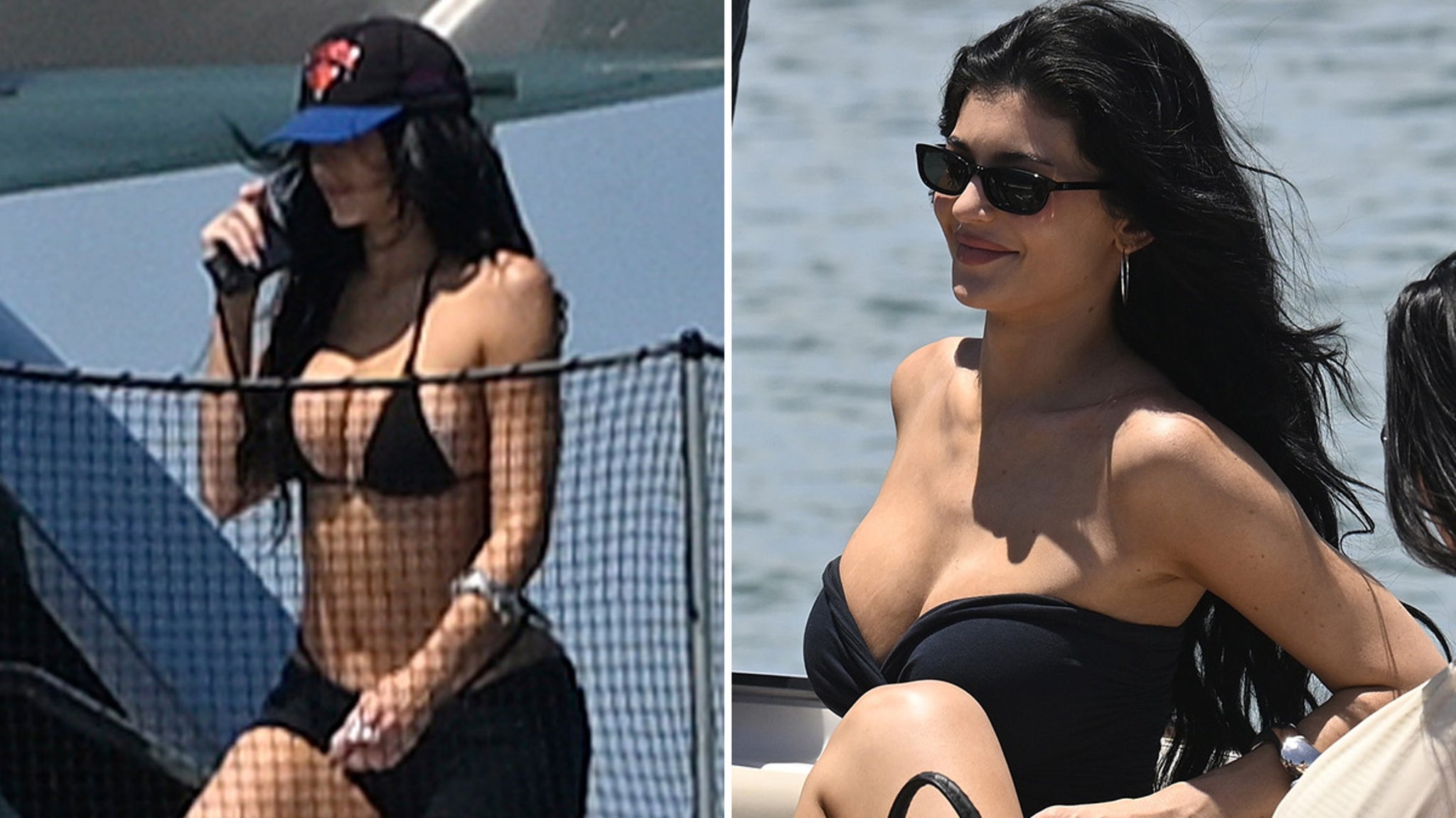 Kylie Jenner, Hailey Bieber Show Off Bikini Bods Lounging on Miami Yacht
