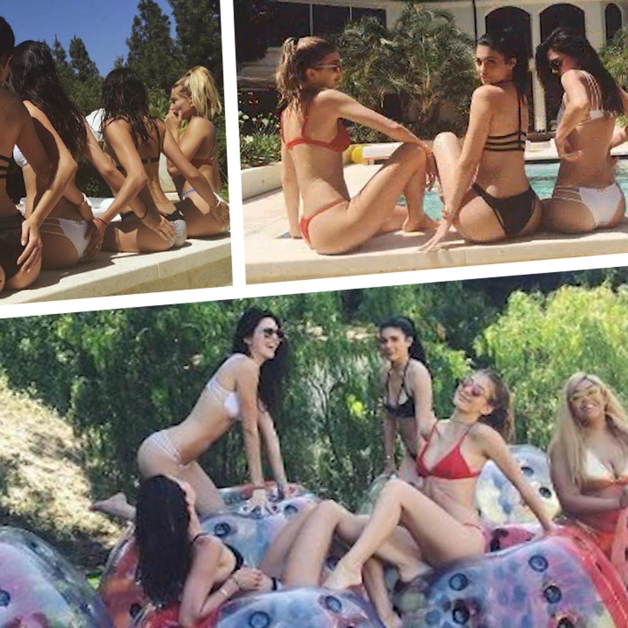 Jenner Girls Butt Line Up