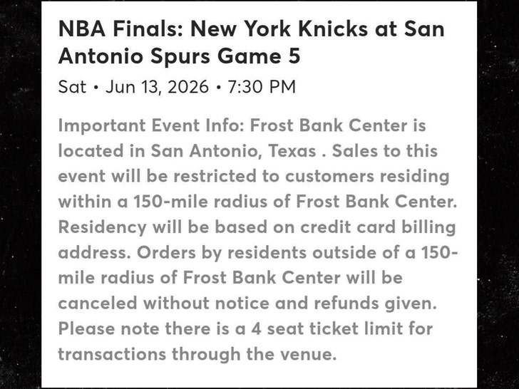 spurs notice on tickets