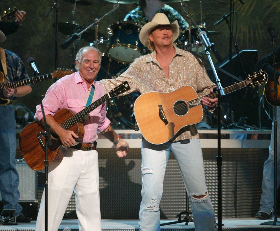 2003 - Jimmy Buffett (L) and Alan Jackson (R) performed their hit song 