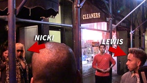 Nicki Minaj Hits NYC with Lewis Hamilton, 3rd Wheel?