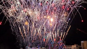 Tampa Pirate Ship Lights Up with Fireworks, Kicks Off Super Bowl Week