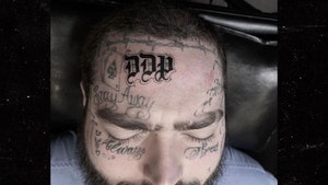 Post Malone Gets Daughter's Initials Tattooed On Face
