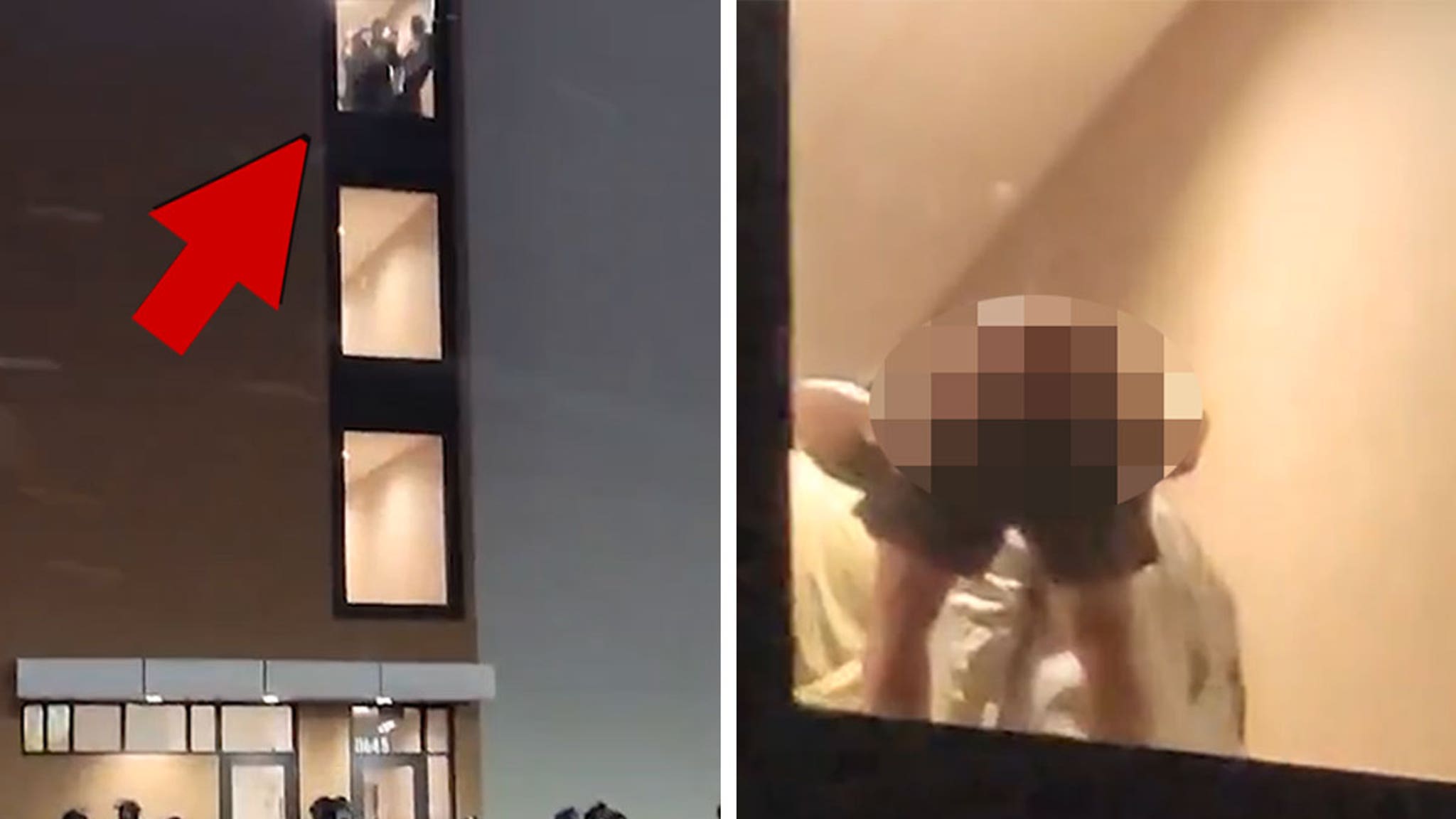 Man Moons Anti-ICE Protesters From Hotel Window, on Video Man Moons Anti-ICE Protesters From Hotel Window, on Video