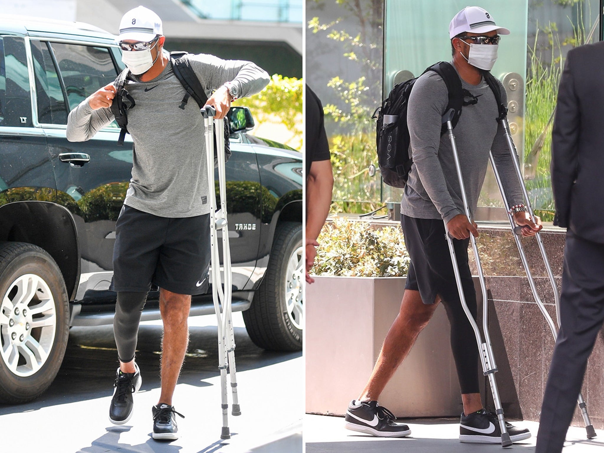 Tiger Woods Puts Weight On Surgically Repaired Leg During Trip To L.A. - W1