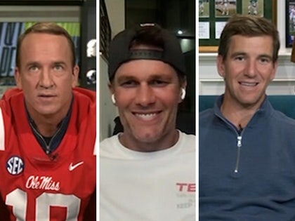 Peyton Manning, Eli Manning and Tom Brady