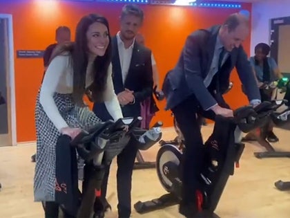 kate middleton and prince william in spin class