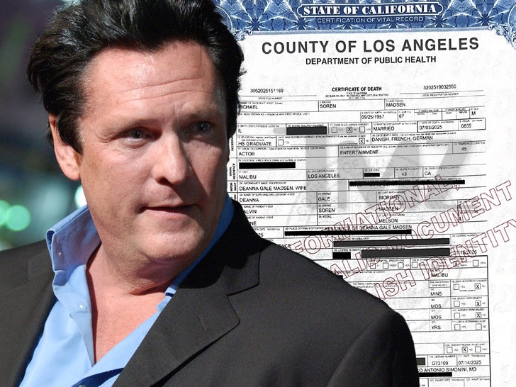 Michael Madsen death certificate launch getty comp