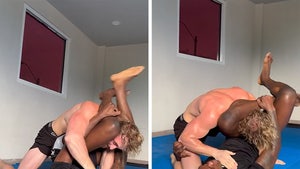 UFC Star Israel Adesanya Chokes Out Logan Paul During Sparring Session