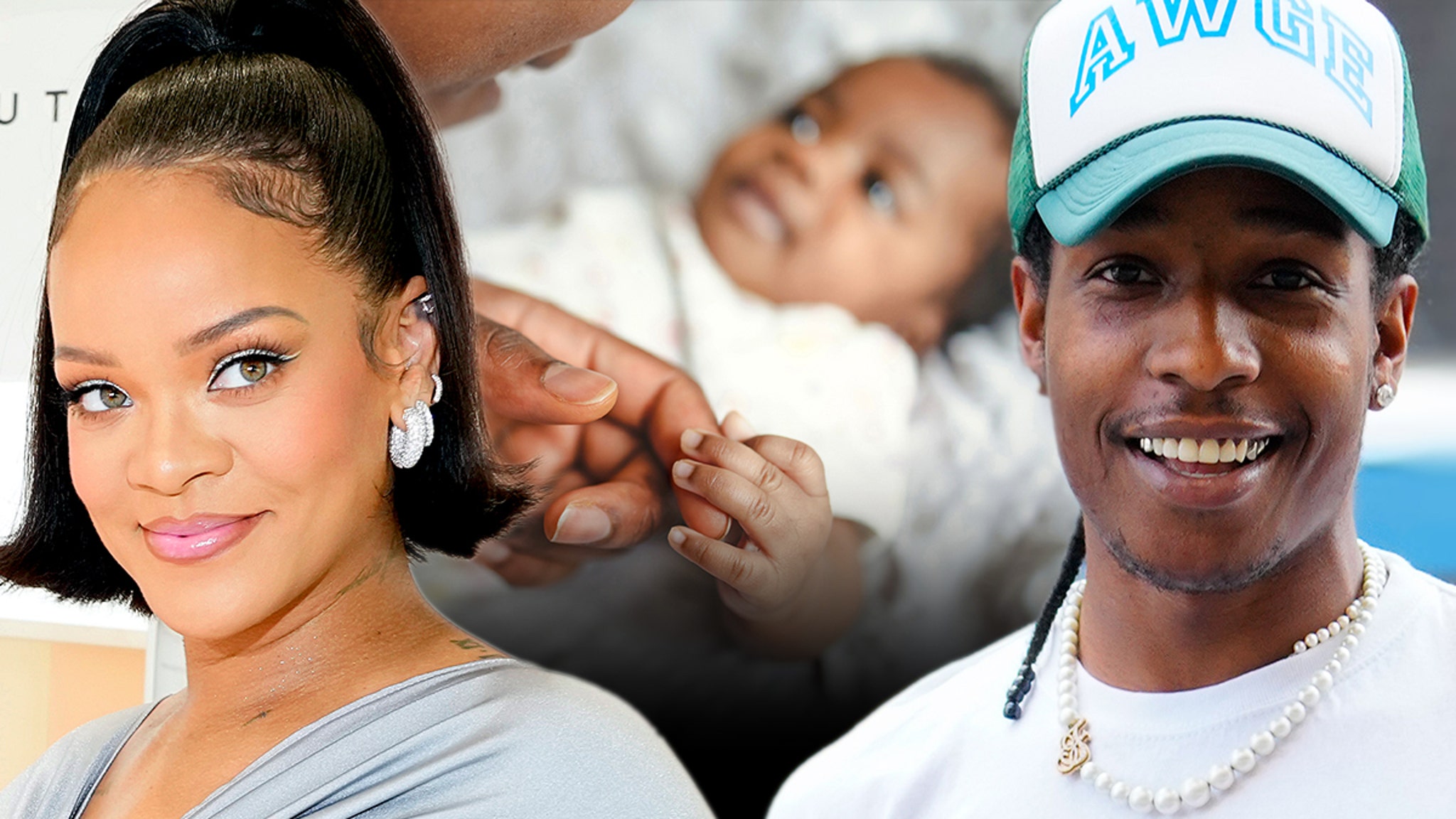 Rihanna, A$AP Rocky debut pics of new baby boy Riot Rose