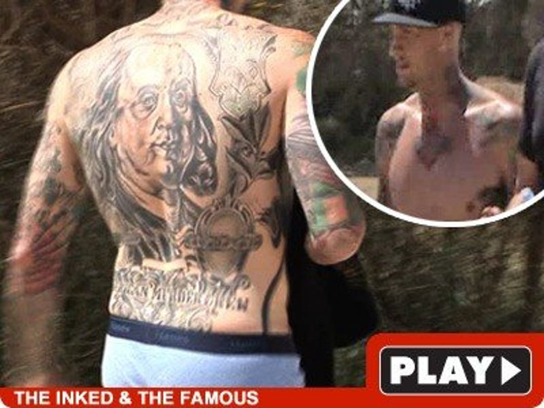 Benji Madden debuts massive head tattoo while out with Cameron Diaz   photos  newscomau  Australias leading news site