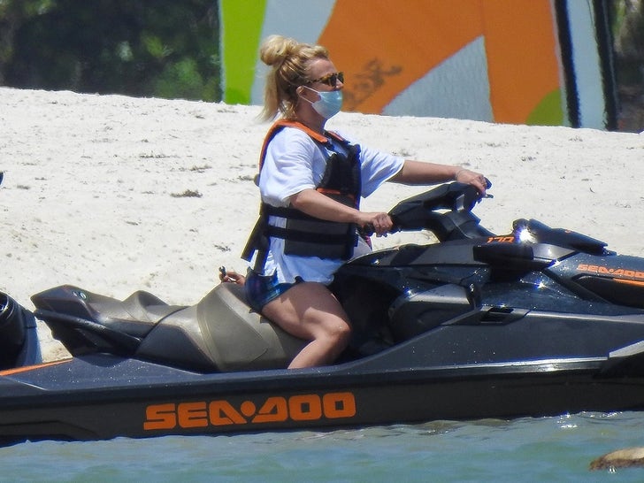 Britney Spears and Sam Asghari Jet Ski In Cabo