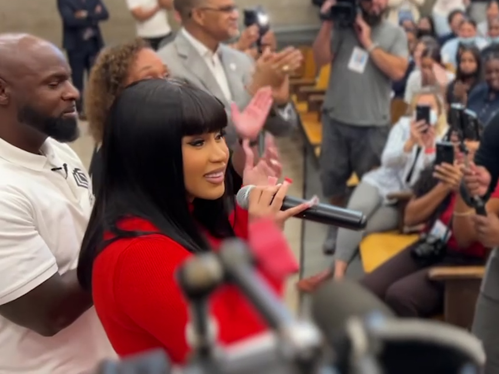 Cardi B Visits Old Middle School, Donates $100k