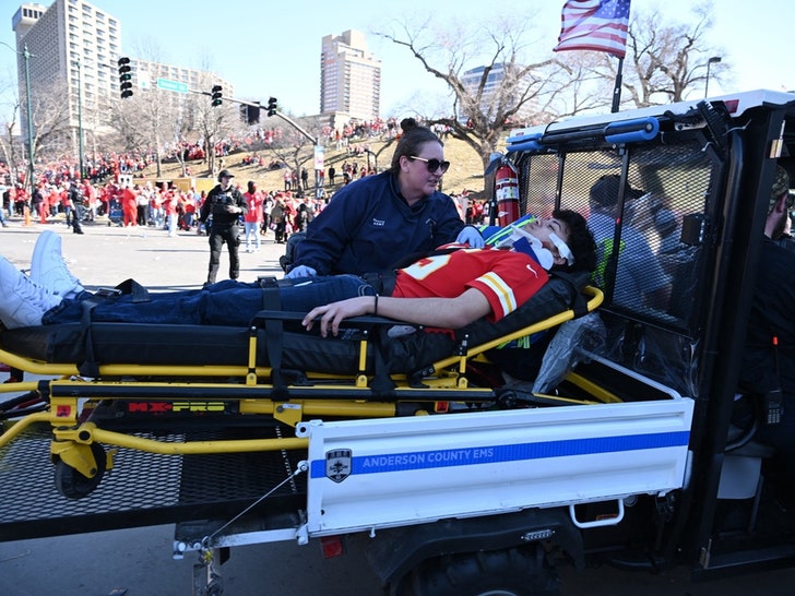 Fans Getting Medical Attention After Shooting At Super Bowl Parade