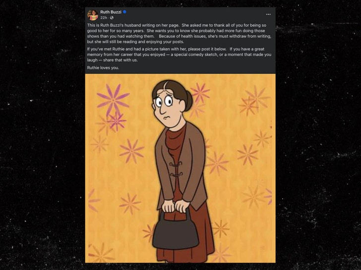 ruth buzzi husband posts on facebook about her death 2