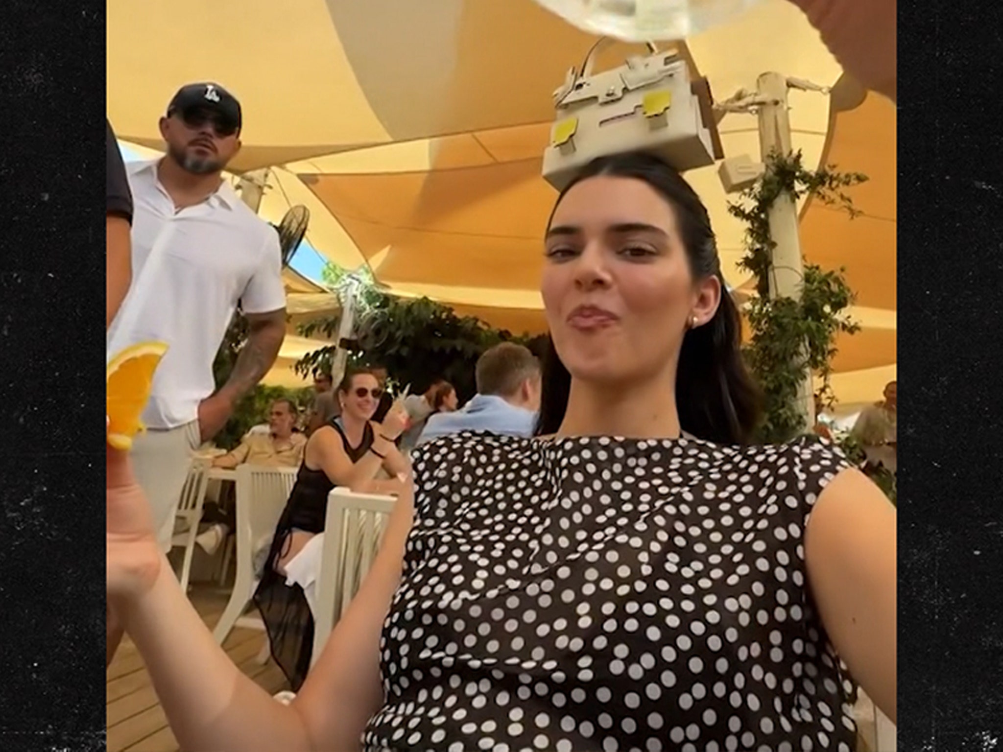 Kendall Jenner Poses With $60K Handbag on Her Head in Saint-Tropez