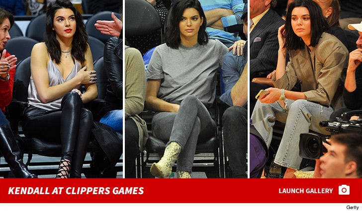 Kendall Jenner at Clippers Games