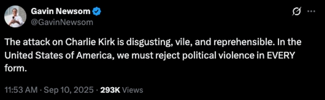 Politicians React To Charlie Kirk Shooting 2