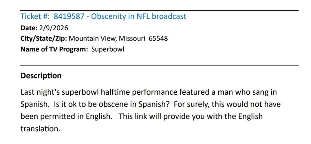Super Bowl Half Time Complaints 18