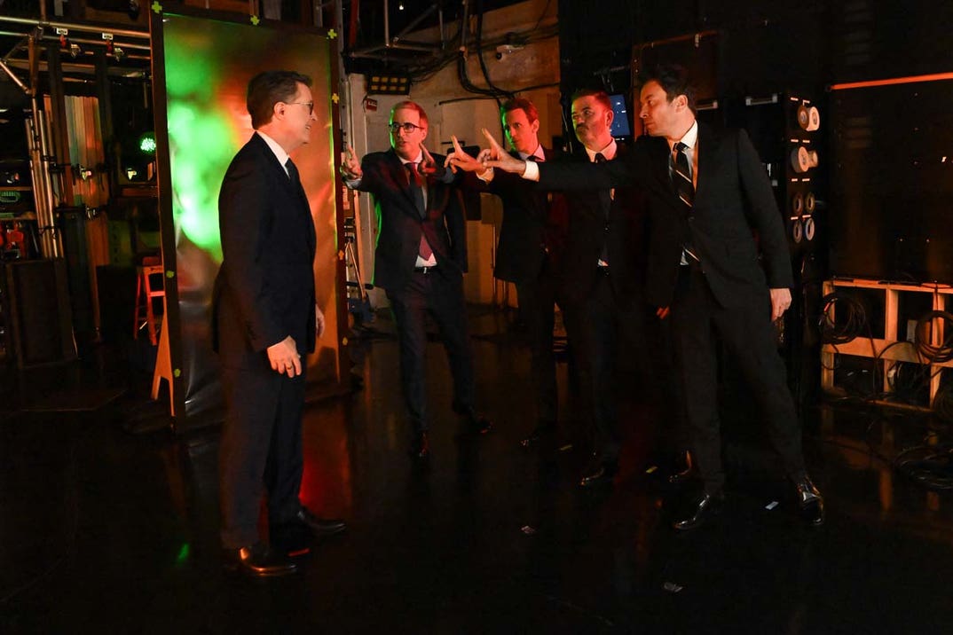 John Oliver, Seth Meyers, Jimmy Kimmel, Jimmy Fallon, Stephen Colbert