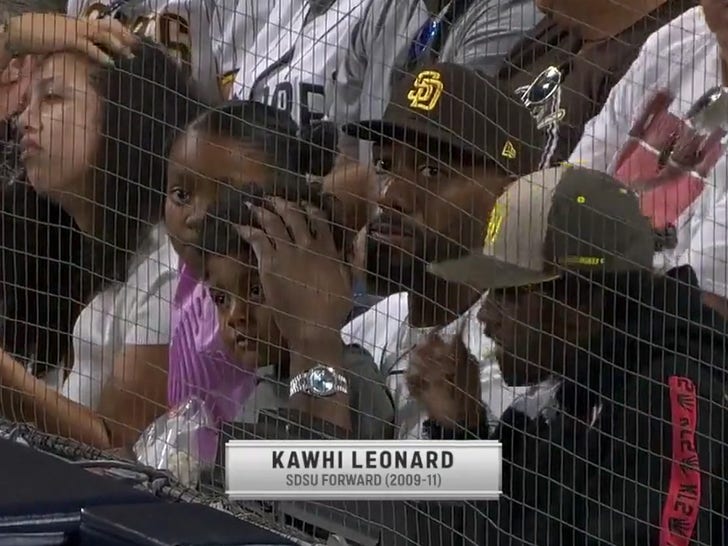 Kawhi Leonard at Padres Game