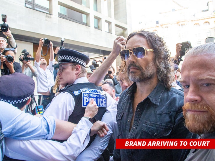 russel brand arriving court shutterstock 1